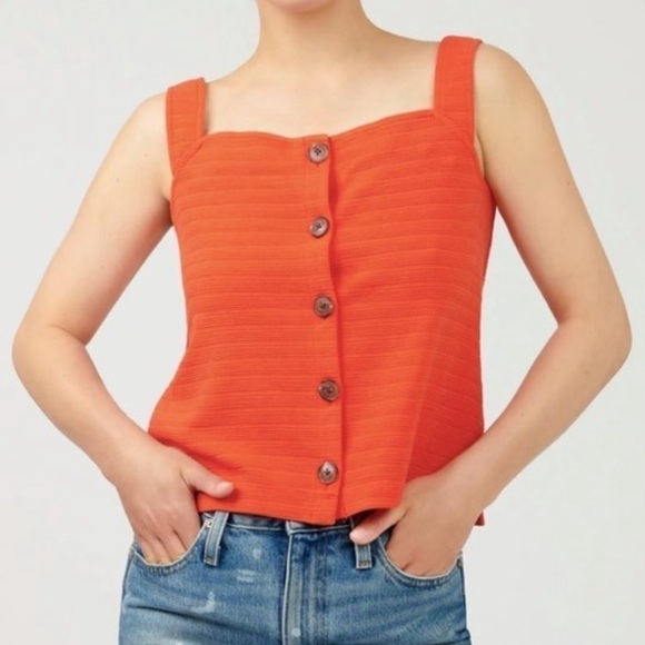 J. Crew Brilliant SunsetTextured Tank Top - Picture 1 of 11
